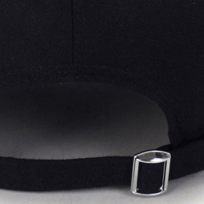 Unisex Casual Solid Color Adjustable Baseball Caps with Ring(White) - Peaked Cap by PMC Jewellery | Online Shopping South Africa | PMC Jewellery