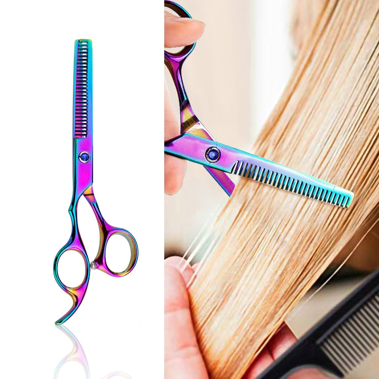Professional Hair Cutting Scissor Hairdressing Kit Thinning Scissors Barber(Coloful Thinning���SXLC-603T)) - Hair Trimmer by PMC TechLife | Online Shopping South Africa | PMC TechLife