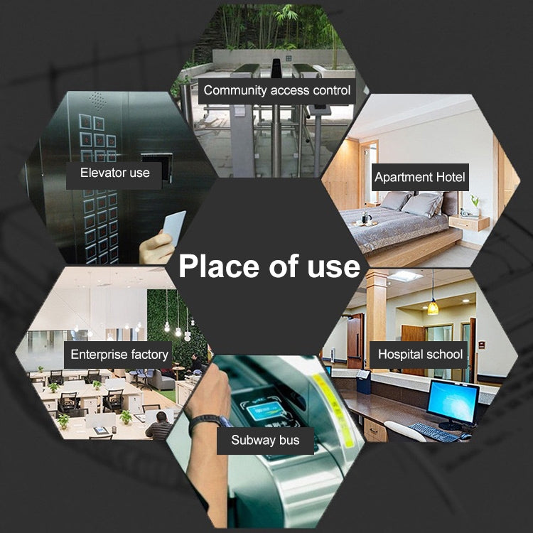 10 PCS 125KHz TK/EM4100 Proximity ID Card Chip Keychain Key Ring(Black) - Access Card by PMC TechLife | Online Shopping South Africa | PMC TechLife