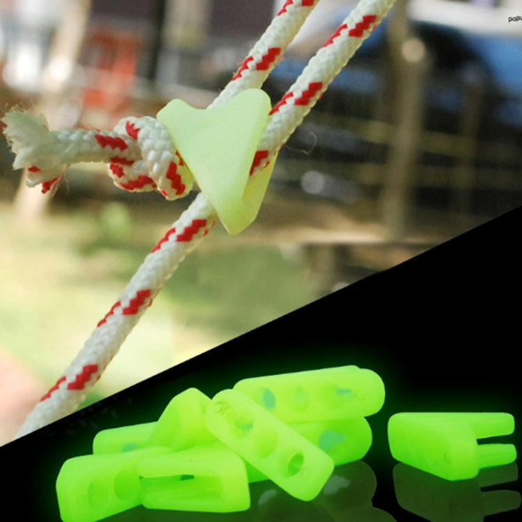 10 PCS Outdoor Luminous Rope Buckle Fluorescence Tent Triangle Buckle Alert Reminder Accidental Danger Tent Wind Rope Adjuster - Tents & Accessories by PMC TechLife | Online Shopping South Africa | PMC TechLife