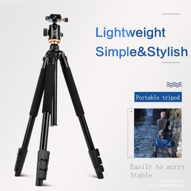 Q338 4-Section Folding Legs Live Broadcast Aluminum Alloy Tripod Mount With Three-dimensional Head - Tripods by PMC Jewellery | Online Shopping South Africa | PMC Jewellery