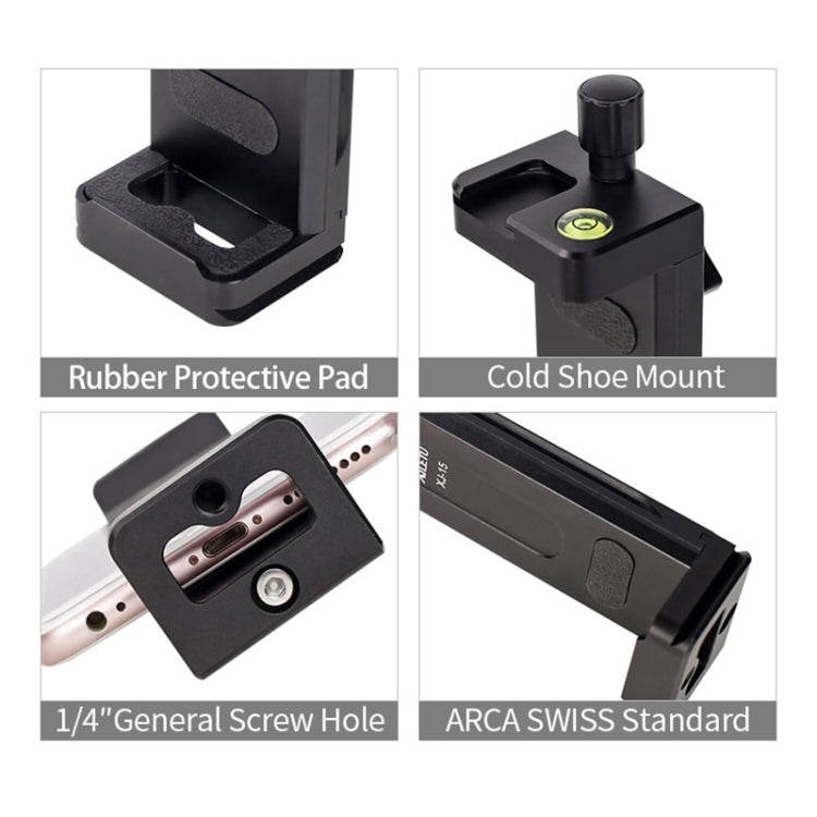 Xiletu Xj15 Live Broadcast Desktop Full Metal Tripod Mount Tablet Pc Phone Clamp With 1/4 Inch Screw Holes & Cold Shoe Base(Silver Grey) - free shipping - PMC TechLife - Order now!