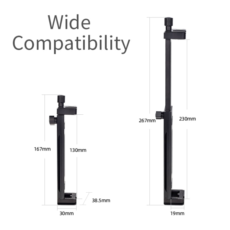 Xiletu Xj15 Live Broadcast Desktop Full Metal Tripod Mount Tablet Pc Phone Clamp With 1/4 Inch Screw Holes & Cold Shoe Base(Black) - free shipping - PMC TechLife - Order now!