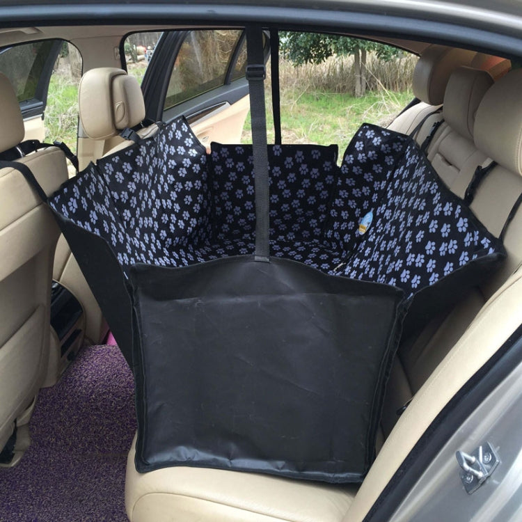 Waterproof Rear Back Pet Dog Car Seat Cover Mats Hammock Protector With Safety Belt, Size:130x150x38cm(Black) - Seat Accessories by PMC Jewellery | Online Shopping South Africa | PMC Jewellery