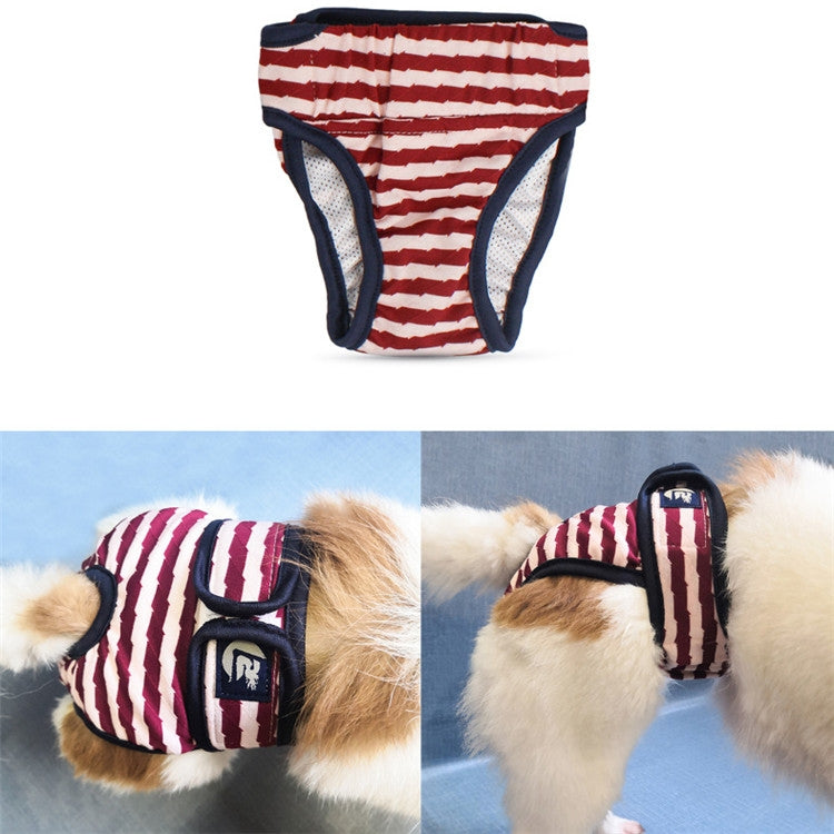 Pet Striped Physiological Pants Dog Menstrual Pants, Size: XL(Red) - Physiological Pants by PMC Jewellery | Online Shopping South Africa | PMC Jewellery