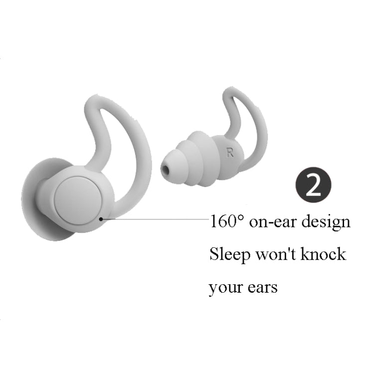 4 PCS / 2 Pair Shark Fin Nnti-falling and Noise-reducing Earplugs Anti-Noise Earplugs For Sleeping Dormitory Noise Cancelling And Noise Prevention Earplugs(Gray (2 Layers)) - Earmuff & Pad by PMC TechLife | Online Shopping South Africa | PMC TechLife