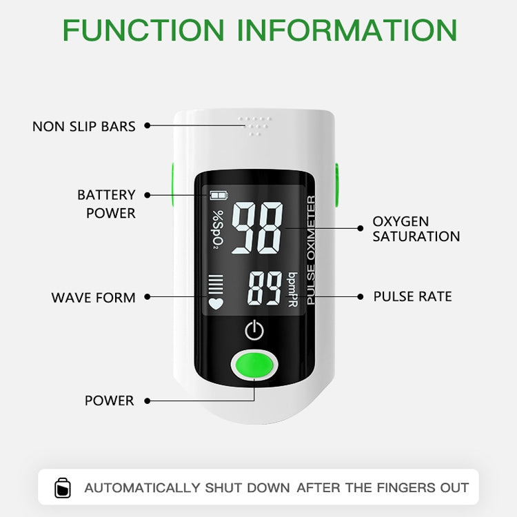 X1805 Oxygen Saturation Detector Medical Monitoring Heart Rate Finger Clip Oximeter (Black) - Finger Pulse Oximeter by PMC Jewellery | Online Shopping South Africa | PMC Jewellery