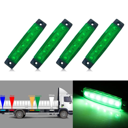 4 PCS 12V 6 SMD Auto Car Bus Truck Wagons External Side Marker Lights LED Trailer Indicator Light Rear Side Lamp(Green) - Clearance Lights by PMC Jewellery | Online Shopping South Africa | PMC Jewellery