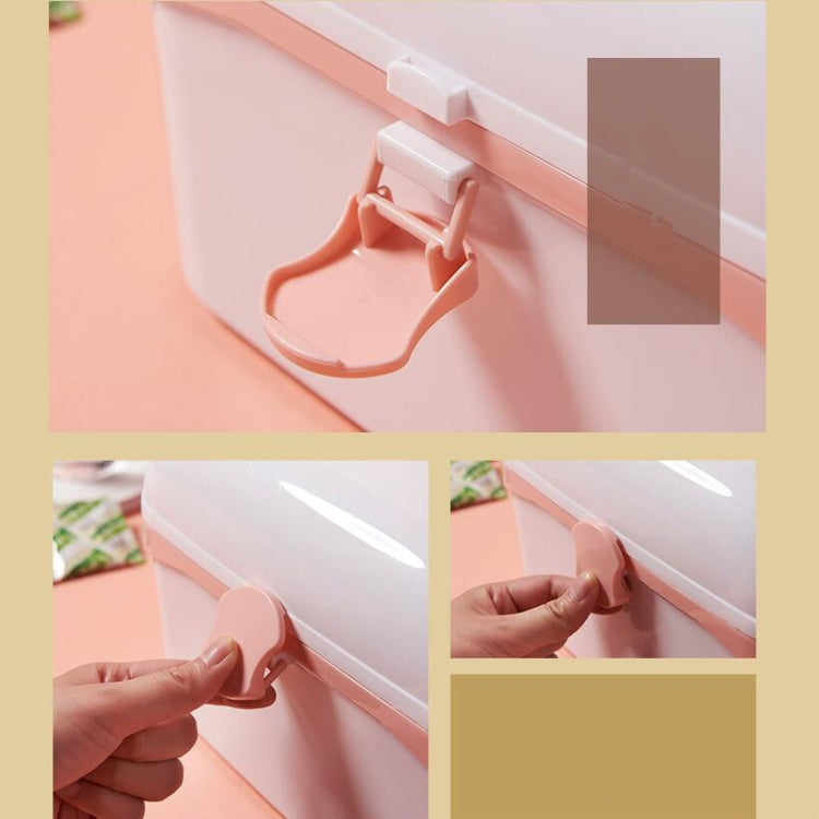 Multifunctional Dustproof Jewelry Cosmetic Plastic Box Household Portable Medicine Box Case, Size:S 24x16.5x14cm(White) - free shipping - PMC TechLife - Order now!