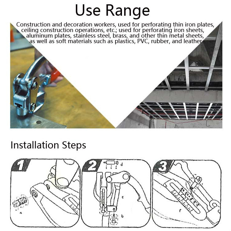 16 in 1 Stainless Steel Copper Aluminum Strip Iron Leather Plastic Manual Punching Pliers Punching Machine Set - Pliers by PMC TechLife | Online Shopping South Africa | PMC TechLife