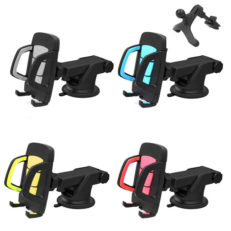 Car Phone Holder Car Air Outlet Mobile Phone Holder Suction Cup Navigation Instrument Panel General, Style:3 in 1(Gray) - Car Holders by PMC TechLife | Online Shopping South Africa | PMC TechLife