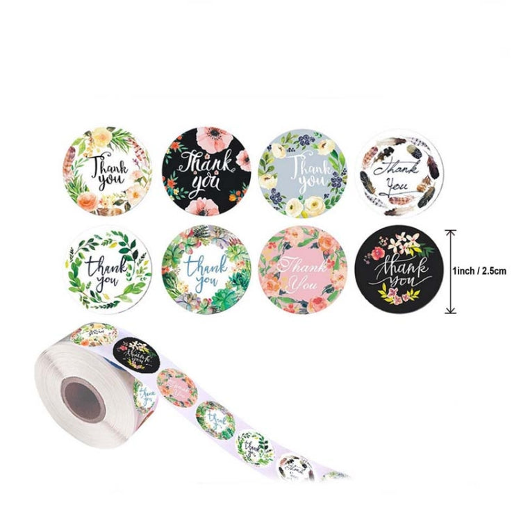 Roll Flower Decoration Thank You Seal Sticker Envelope Decoration Wedding Decoration, Size: 2.5cm/1inch(A-17) - Sticker & Tags by PMC TechLife | Online Shopping South Africa | PMC TechLife