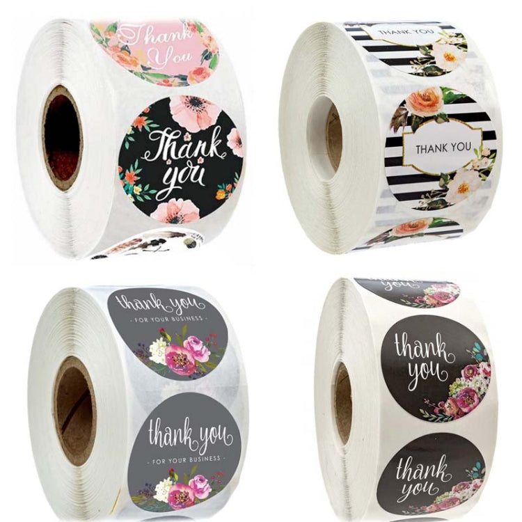 Roll Flower Decoration Thank You Seal Sticker Envelope Decoration Wedding Decoration, Size: 2.5cm/1inch(A-19) - Sticker & Tags by PMC Jewellery | Online Shopping South Africa | PMC Jewellery