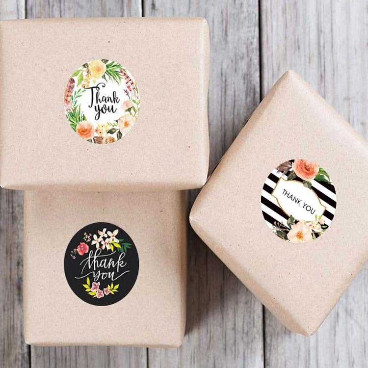 Roll Flower Decoration Thank You Seal Sticker Envelope Decoration Wedding Decoration, Size: 2.5cm/1inch(A-17) - Sticker & Tags by PMC TechLife | Online Shopping South Africa | PMC TechLife