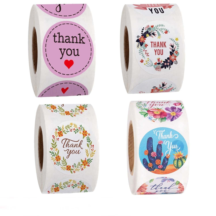 Roll Seal Sticker Thank You Sticker Flower Decoration Sticker Label, Size: 2.5cm / 1inch(A-59) - Sticker & Tags by PMC TechLife | Online Shopping South Africa | PMC TechLife