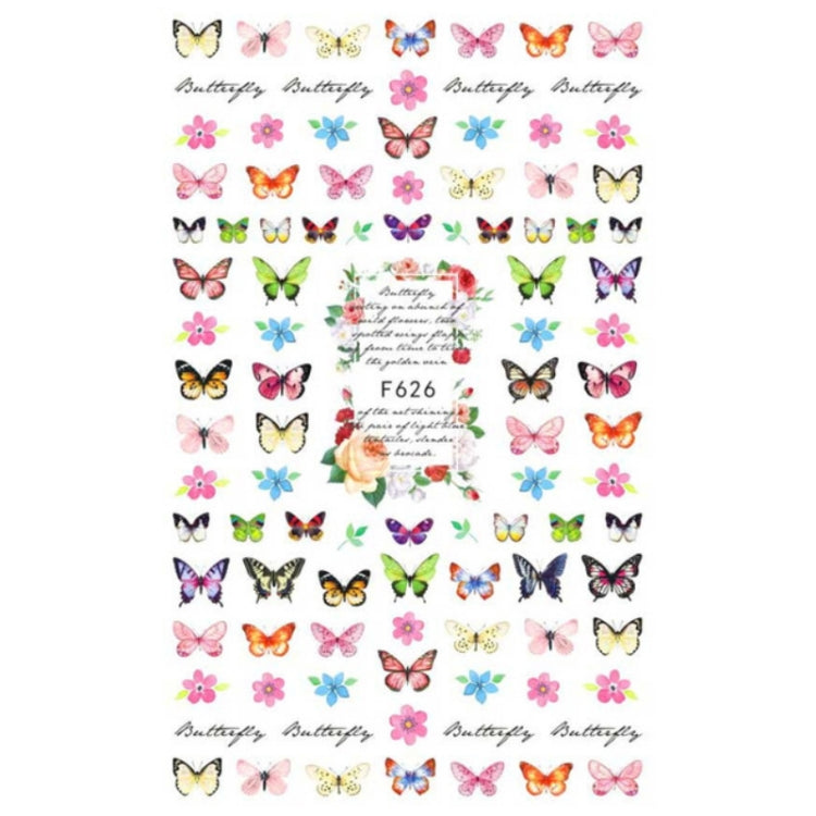 10pcs 3D Adhesive Butterfly Retro Rose Color Nail Art Sticker(F-626) - free shipping - PMC TechLife - Order now!
