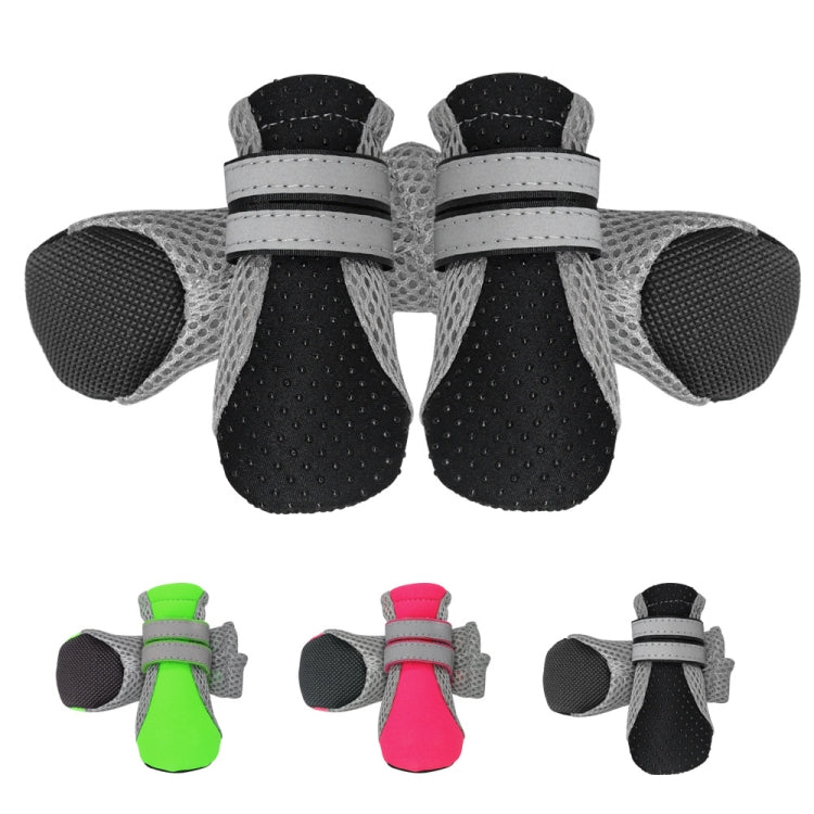 4 in 1 Pet Shoes Dog Shoes Walking Shoes Small Dogs Pet Supplies, Size: S(Green) - Shoes by PMC Jewellery | Online Shopping South Africa | PMC Jewellery