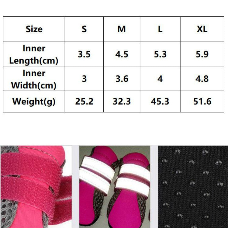 4 in 1 Pet Shoes Dog Shoes Walking Shoes Small Dogs Pet Supplies, Size: S(Pink) - Shoes by PMC Jewellery | Online Shopping South Africa | PMC Jewellery