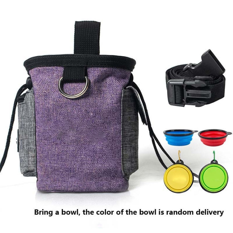 Pet Training Waist Bag With Belt Portable Outing Training Pet Snack Bag, Specification: Waist Bag+Folding Bowl - Pet Bags by PMC Jewellery | Online Shopping South Africa | PMC Jewellery