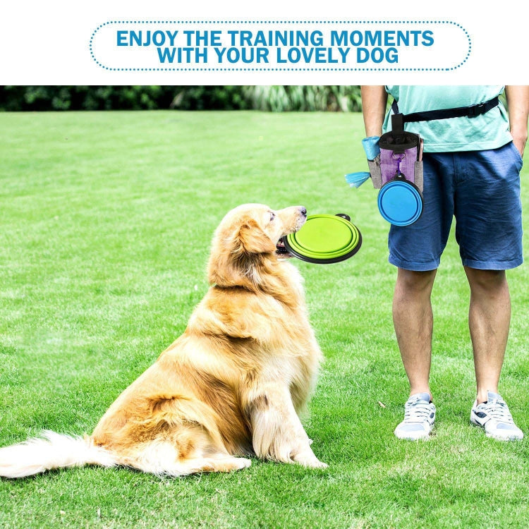 Pet Training Waist Bag With Belt Portable Outing Training Pet Snack Bag, Specification: Waist Bag+Folding Bowl - Pet Bags by PMC TechLife | Online Shopping South Africa | PMC TechLife