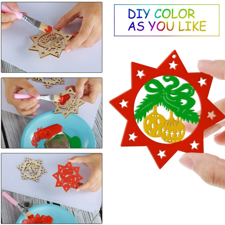 Christmas Creative DIY Decoration Gift Set  Handmade Wood Chip Pendant, Style:JM02040 - Ornaments by PMC TechLife | Online Shopping South Africa | PMC TechLife