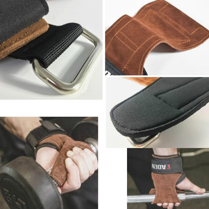 EADEN Pull-ups Booster Gloves Horizontal Bar Non-slip Wrist Assist Belt Fitness Bracer, Size:M(Cowhide) - Sports Safety by PMC Jewellery | Online Shopping South Africa | PMC Jewellery