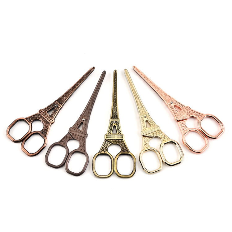 Stainless Steel Eiffel Tower Scissors Handmade Thread Tea Bag Scissors(Golden) - Burin &Cutting Knife by PMC TechLife | Online Shopping South Africa | PMC TechLife