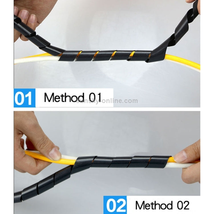 Wire Protection Tape Insulated Winding Tube, Model: 14mm  / 5m Length(Black) - Cable Ties & Organizers by PMC TechLife | Online Shopping South Africa | PMC TechLife