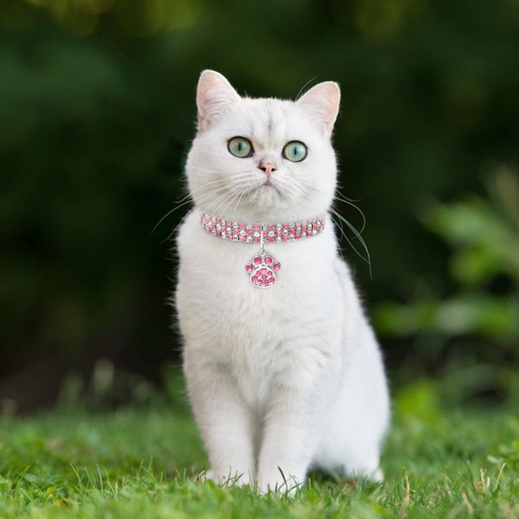 Pet Collar Diamond Elastic Cat And Dog Necklace Jewelry, Size:S(Red White) - free shipping - PMC TechLife - Order now!