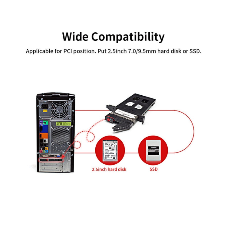 OImaster MR-9100 PCI Single-Disk Hard Disk Box Built-In Hard Disk Rack - Caddies & Enclosures by PMC TechLife | Online Shopping South Africa | PMC TechLife