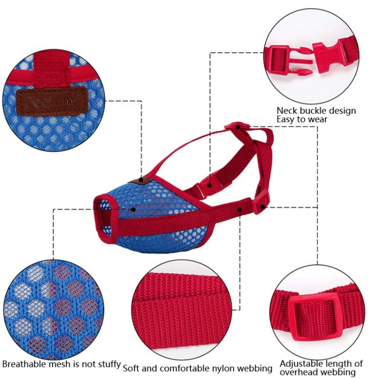 Doglemi Dog Muzzle Pet Supplies Breathable Bark Stopper Muzzle Dog Mouth Cover, Specification: M(Red) - Mouth Cover by Doglemi | Online Shopping South Africa | PMC Jewellery