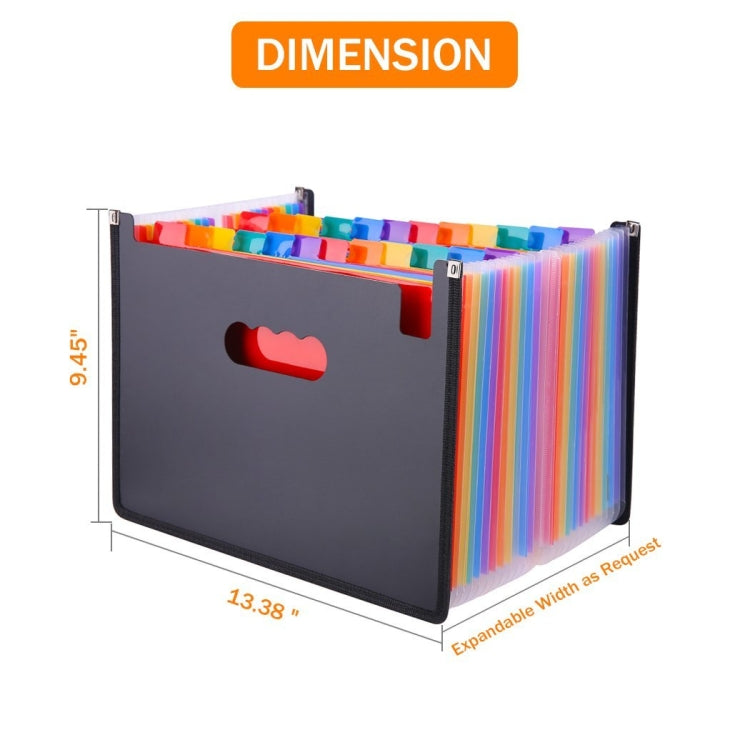 Organ Expanding Colored File Folder A4 Organizer Portable Business Office Supplies, Size: 33x23.5cm, Size:24 Pockets - File Folder by PMC Jewellery | Online Shopping South Africa | PMC Jewellery