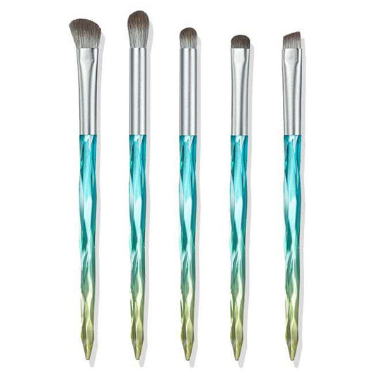 Makeup Brush Corn Silk Fiber Hair Can Washing Makeup Brush, Style:5 PCS Green Eye Shadow Brush - Makeup Brushes by PMC Jewellery | Online Shopping South Africa | PMC Jewellery