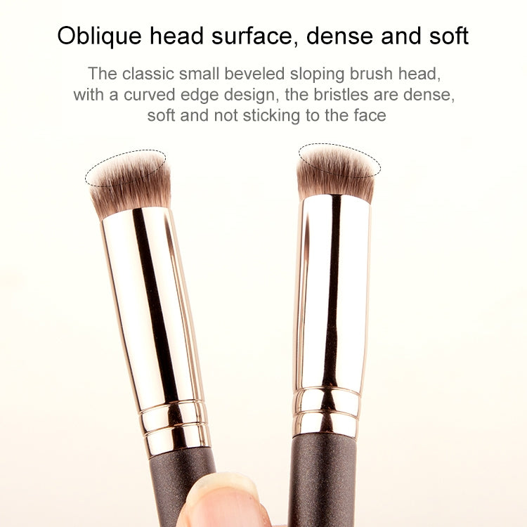 4 PCS Fiber Hair Makeup Brush Wooden Handle Foundation Brush, Style:170 Diagonal Foundation Brush - Makeup Brushes by PMC Jewellery | Online Shopping South Africa | PMC Jewellery