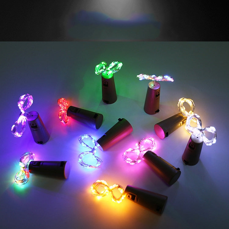 10 PCS LED Wine Bottle Cork Copper Wire String Light IP44 Waterproof Holiday Decoration Lamp, Style:2m 20LEDs(Four Colors Light) - Holiday Lights by PMC Jewellery | Online Shopping South Africa | PMC Jewellery