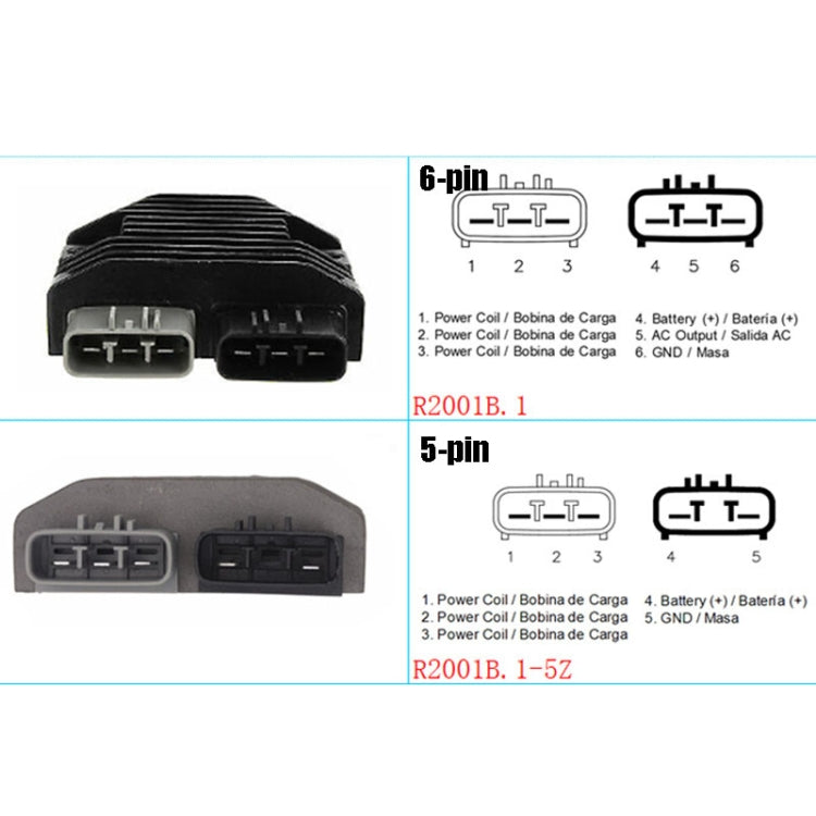 2001B.1 Motorcycle Rectifier For Can-Am Commander 1000 RHINO700/YXR700, Style:6-pin - Voltage Stabilizer by PMC Jewellery | Online Shopping South Africa | PMC Jewellery