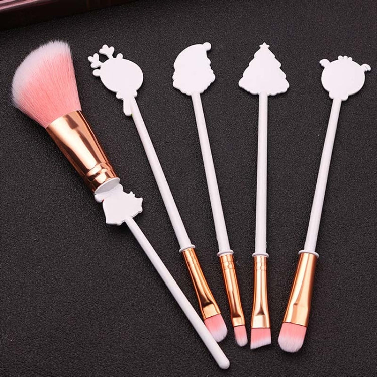 Christmas Makeup Brush Gift Elk Beginner Set Beauty Tool Set, Specification:Five Long Style-Single Side - Makeup Brushes by PMC Jewellery | Online Shopping South Africa | PMC Jewellery