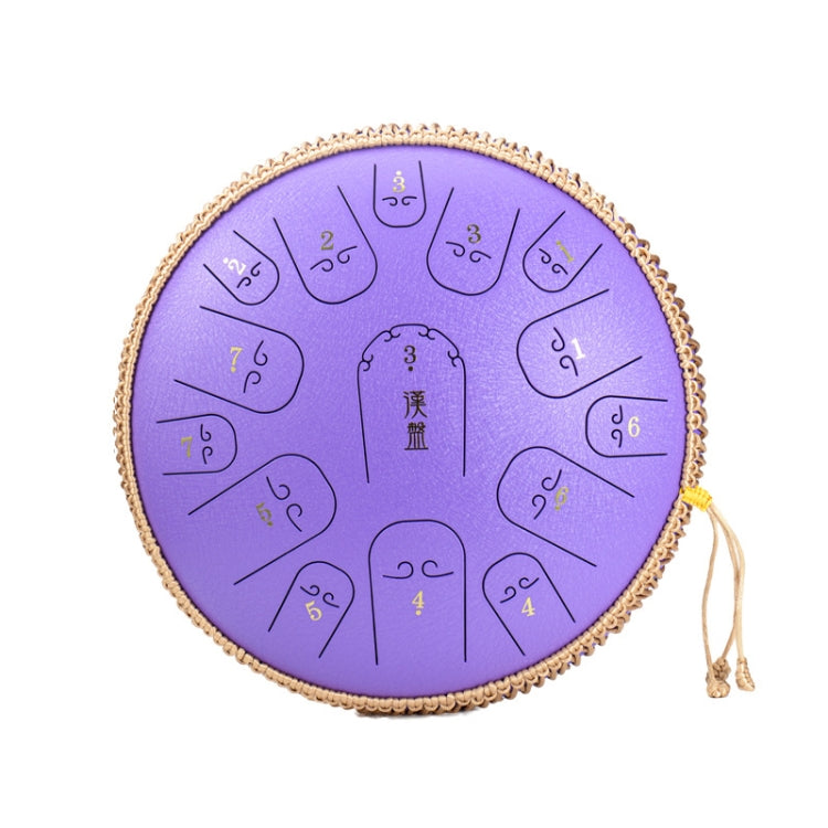 15-Tone Ethereal Drum 14-Inch Steel Tongue Drum Hollow Drum Sanskrit Drummer Disc(Purple) - Percussion Instruments by PMC Jewellery | Online Shopping South Africa | PMC Jewellery