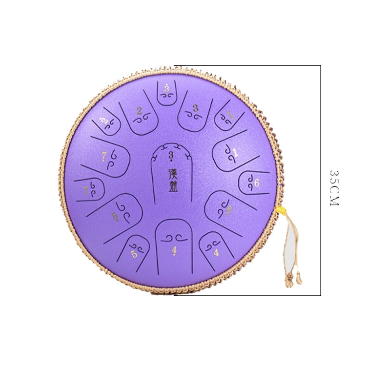 15-Tone Ethereal Drum 14-Inch Steel Tongue Drum Hollow Drum Sanskrit Drummer Disc(Blue) - Percussion Accessories by PMC TechLife | Online Shopping South Africa | PMC TechLife | Buy Now Pay Later Mobicred