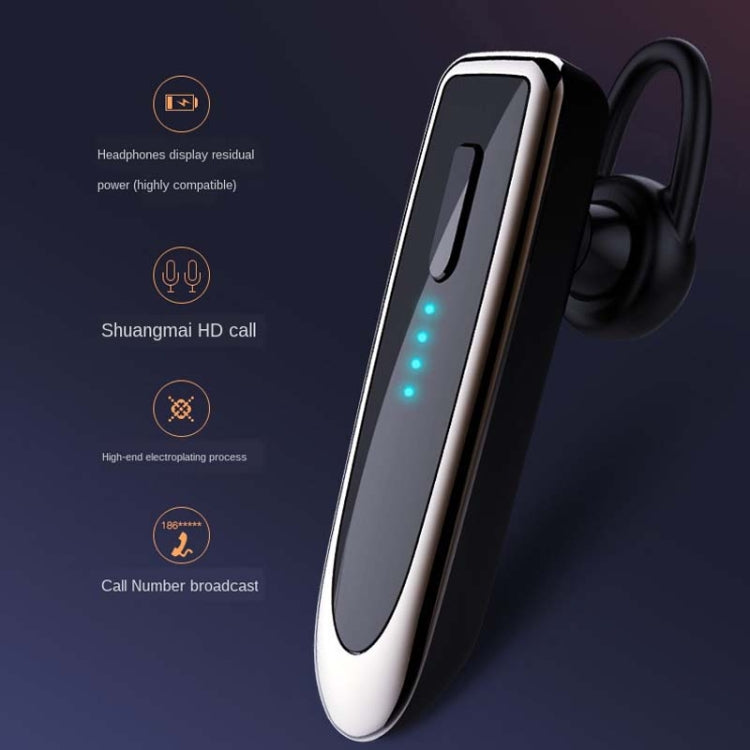 K23 Bluetooth 5.0 Business Wireless Bluetooth Headset, Style:Caller Name(Black Gun) - Bluetooth Earphone by PMC Jewellery | Online Shopping South Africa | PMC Jewellery