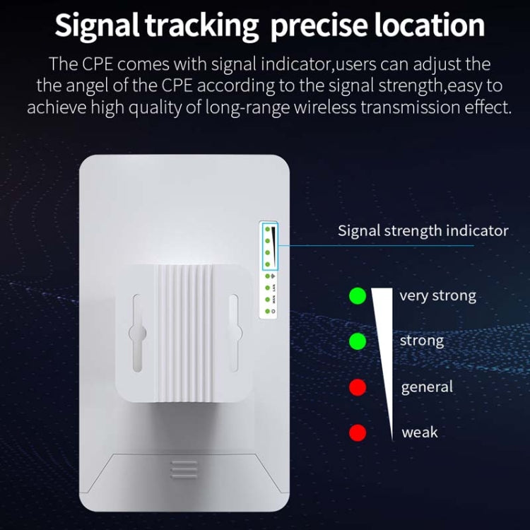 1 Pair COMFAST CF-E113A 3KM 300Mbps 5.8 Ghz High-Power Outdoor Engineering CPE Matching Bridge Set, US/EU Plug - Network Hardware by COMFAST | Online Shopping South Africa | PMC Jewellery