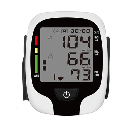 Wrist Type Electronic Blood Pressure Monitor Home Automatic Wrist Type Blood Pressure Measurement, Style: Live Voice Broadcast(White English) - Sphygmomanometer by PMC Jewellery | Online Shopping South Africa | PMC Jewellery