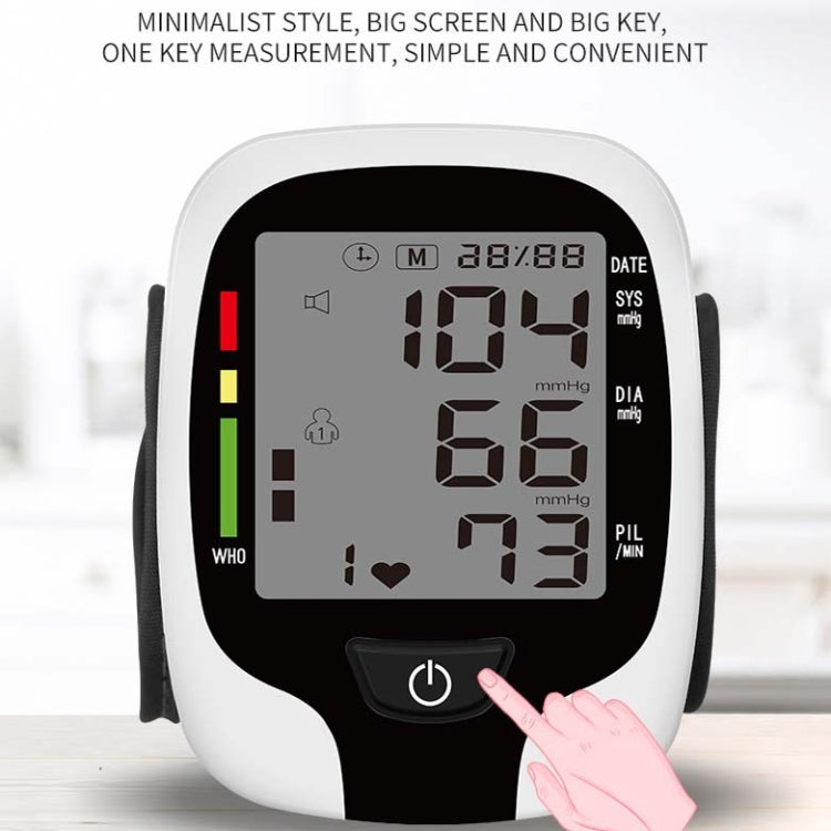 Wrist Type Electronic Blood Pressure Monitor Home Automatic Wrist Type Blood Pressure Measurement, Style: No Voice Announcement(White English) - Sphygmomanometer by PMC Jewellery | Online Shopping South Africa | PMC Jewellery