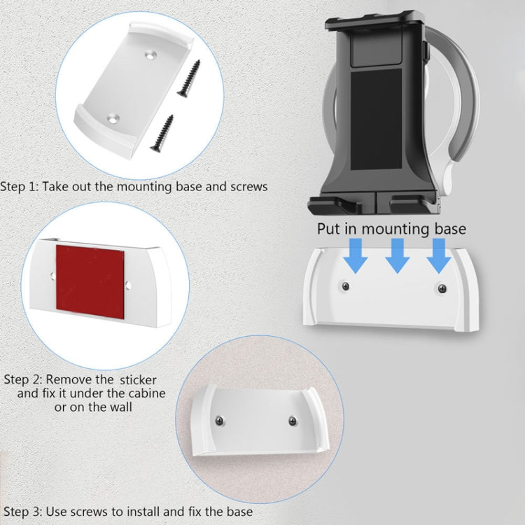 Two-in-one Multifunctional Wall-mounted Desktop Phone Computer Bracket(Black Chuck) - Desktop Holder by PMC TechLife | Online Shopping South Africa | PMC TechLife