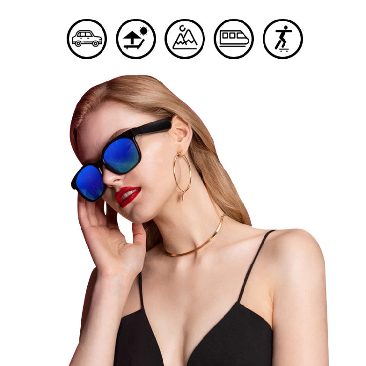A12 Smart Bluetooth Audio Sunglasses Bluetooth Glasses(Red Gold) - Bluetooth Earphone by PMC TechLife | Online Shopping South Africa | PMC TechLife