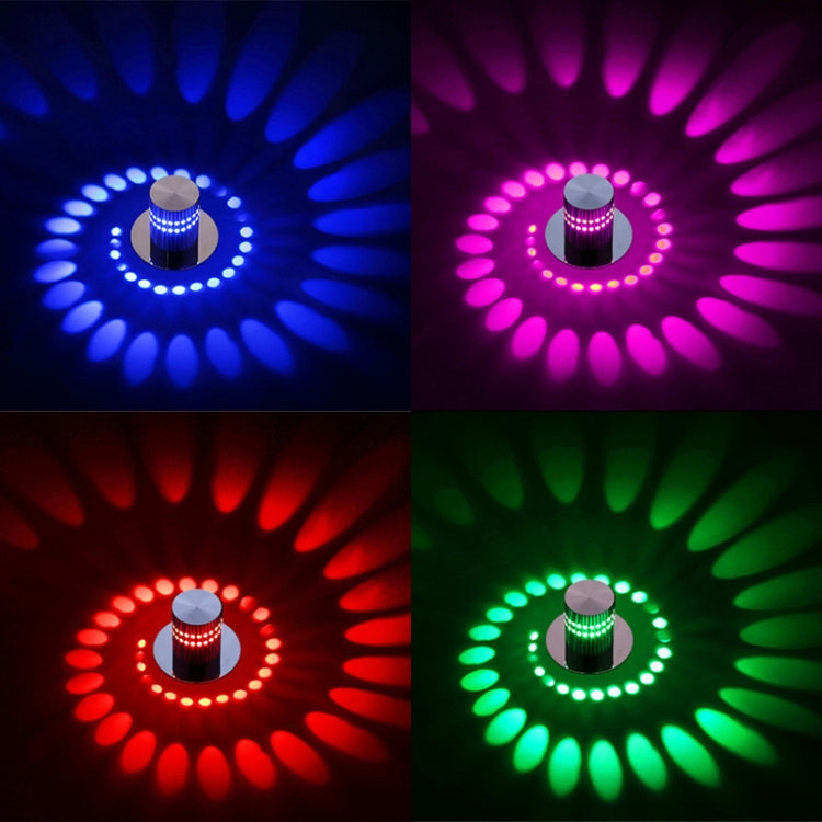 3W Modern Interior Creative Spiral Round Wall Lamp for Club, KTV, Corridor, Aisle, Background Wall Decoration Lamp Recessed In(White Light) -  by PMC TechLife | Online Shopping South Africa | PMC TechLife