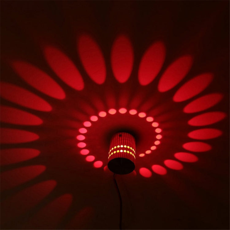 3W Modern Interior Creative Spiral Round Wall Lamp for Club, KTV, Corridor, Aisle, Background Wall Decoration Lamp Wall Mounted(Red+Green+Blue) -  by PMC TechLife | Online Shopping South Africa | PMC TechLife