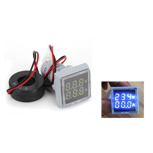 AD16-22FVA Square Signal Indicator Type Mini Digital Display AC Voltage And Current Meter(White) - Current & Voltage Tester by PMC Jewellery | Online Shopping South Africa | PMC Jewellery