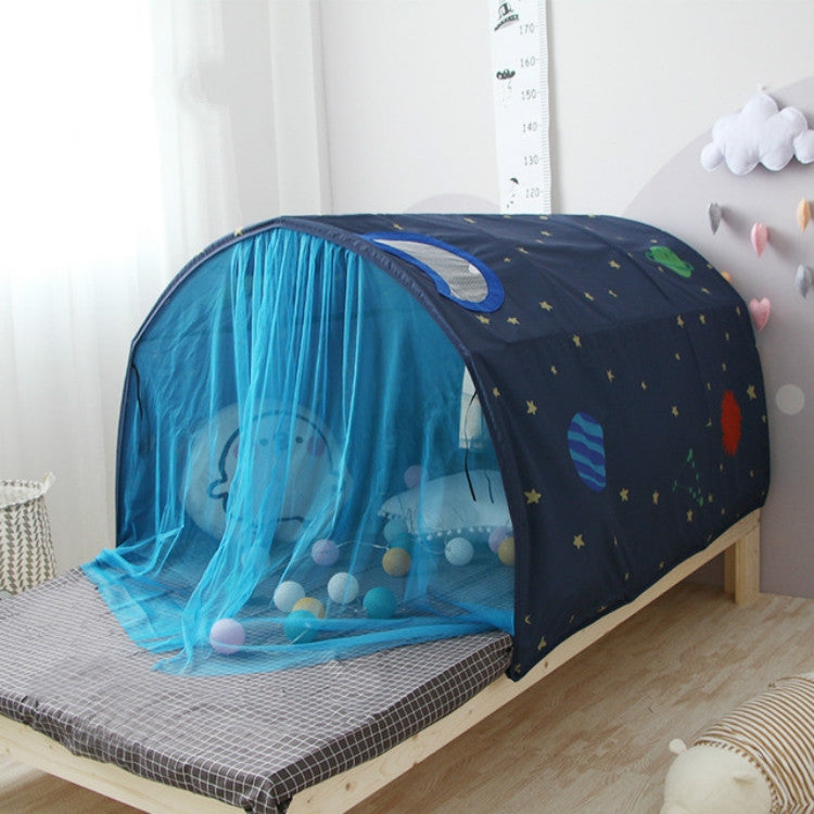 Children Home Bed Crawl Tunnel Game House Tent, Style:Blue with Mosquito Net - Tents & Accessories by PMC Jewellery | Online Shopping South Africa | PMC Jewellery