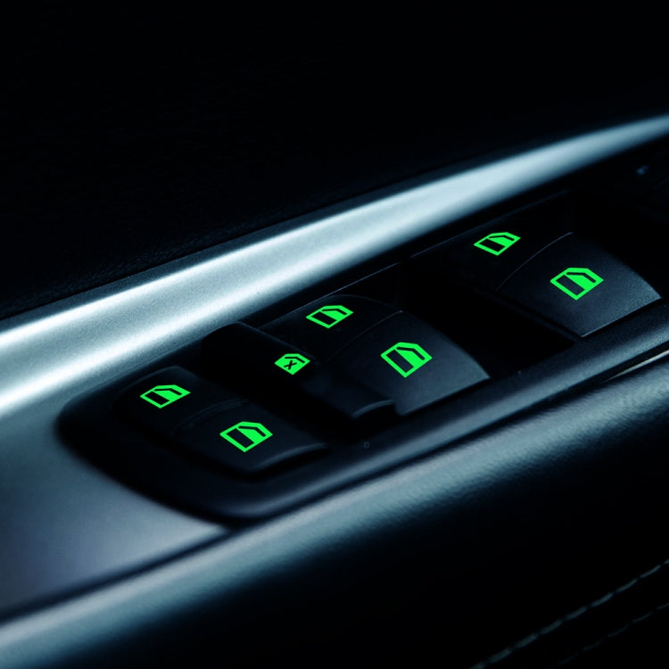 Car Window Sticker Lifter Modified Sticker Car Luminous Switch Car Window Button Car Sticker(Luminous Blue) - Decorative Sticker by PMC TechLife | Online Shopping South Africa | PMC TechLife